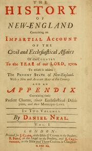 Front cover of The history of New-England by Neal, Daniel