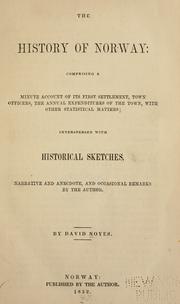 Front cover of The history of Norway [Me.] by David Noyes
