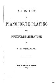 Front cover of Geschichte der Klaviermusik by Karl Friedrich Weitzmann