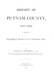 Cover of History of Putnam County, New York by William S. Pelletreau
