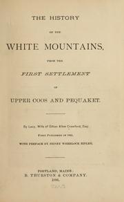 Front cover of History of the White Mountains by Lucy Crawford