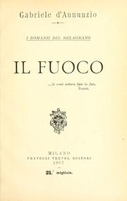 Cover of Il fuoco by Gabriele D'Annunzio