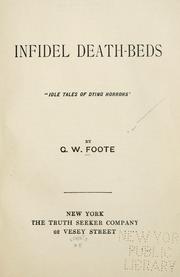Front cover of Infidel death-beds by George William Foote