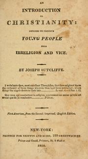 Front cover of An introduction to Christianity by Joseph Sutcliffe