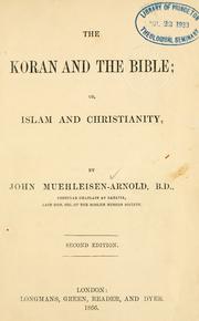 Front cover of The Koran and the Bible by John Muehleisen Arnold