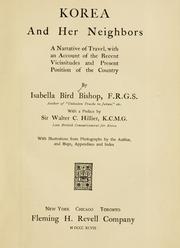 Cover of Korea and her neighbors by Isabella L. Bird
