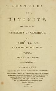 Cover of Lectures in divinity by John Hey