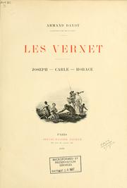 Front cover of Les Vernet, Joseph, Carle, Horace by Armand Dayot