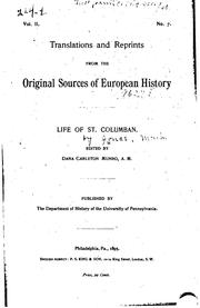Front cover of Life of St. Columban by Jonas of Bobbio, Abbot