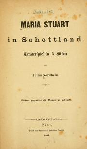 Front cover of Maria Stuart in Schottland by Julius Nordheim