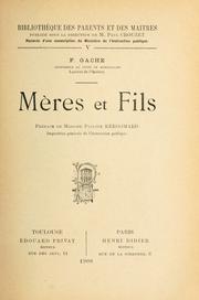 Front cover of Meres et fils. -- by Ferdinand Pierre Gache