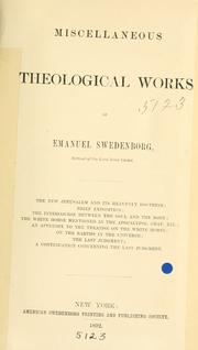 Front cover of Miscellaneous theological works of Emanuel Swedenborg by Emanuel Swedenborg