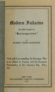 Cover of Modern fallacies by Hubert Howe Bancroft