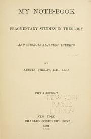 Cover of My note-book by Phelps, Austin