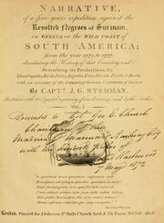 Cover of Narrative, of a five years' expedition, against the revolted Negroes of Surinam in Guiana, on the wild coast of South America by John Gabriel Stedman
