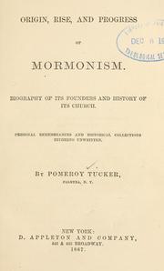 Front cover of Origin, rise, and progress of Mormonism by Pomeroy Tucker