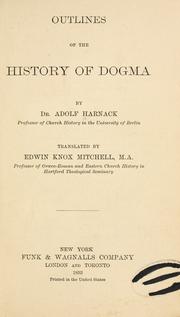 Front cover of Outlines of the history of dogma by Adolf von Harnack
