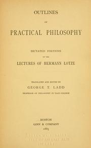 Front cover of Outlines of practical philosophy by Hermann Lotze