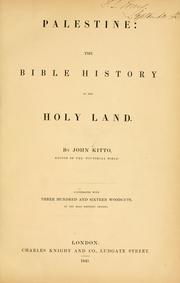 Cover of Palestine by John Kitto