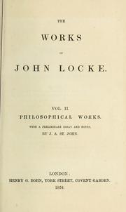 Cover of Philosophical works by John Locke