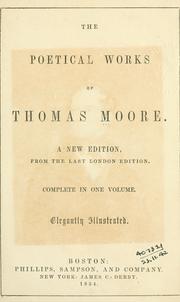 Cover of Poetical works by Thomas Moore