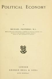Front cover of Political economy, by Michael Prothero .. by Michael Prothero