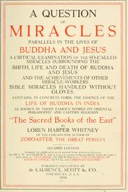 Front cover of A question of miracles by Loren Harper Whitney