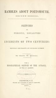 Front cover of Rambles about Portsmouth by Charles W. Brewster