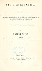 Front cover of Religion in the United States of America by Rev. Robert Baird D.D.