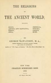 Front cover of The religions of the ancient world by George Rawlinson