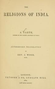 Cover of Religions de l'Inde by Barth, Auguste