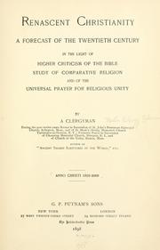Front cover of Renascent Christianity, a forecast of the Twentieth Century by Martin K. Schermerhorn