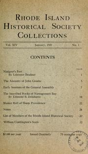 Front cover of Rhode Island Historical Society collections by Rhode Island Historical Society.
