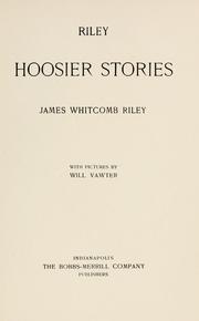 Cover of Riley Hoosier stories by James Whitcomb Riley by James Whitcomb Riley