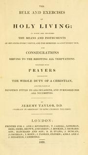 Front cover of Rule and exercises of holy living by Taylor, Jeremy