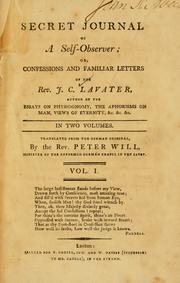 Front cover of Geheimes Tagebuch by Johann Caspar Lavater