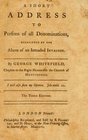 Cover of A short address to persons of all denominations by George Whitefield
