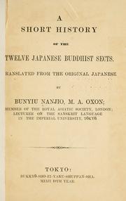 Cover of A Short history of the twelve Japanese Buddhist sects by Bunyiu Nanjio