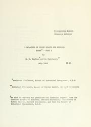 Front cover of Simulation of union health and welfare funds by G. M. Kaufman