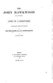 Front cover of Giovanni Acuto (Sir John Hawkwood). by John Temple Leader