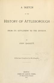 Front cover of A sketch of the history of Attleborough by Daggett, John
