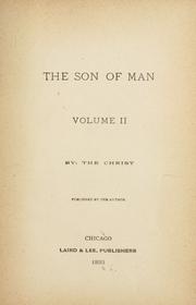 Front cover of The son of man .. by Harold Brodrick