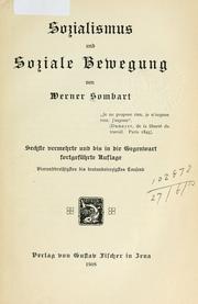 Front cover of Sozialismus und soziale Bewegung by Werner Sombart