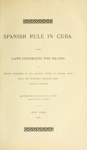 Front cover of Spanish rule in Cuba by Spain. Ministerio de Ultramar.