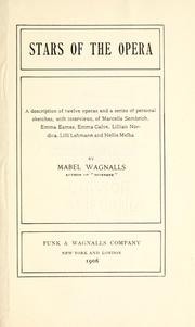 Front cover of Stars Of The Opera by Mabel Wagnalls