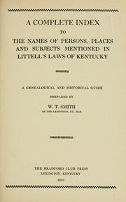 Front cover of The statute law of Kentucky by Kentucky.