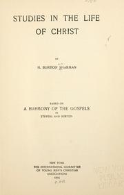 Cover of Studies in the life of Christ by Henry Burton Sharman