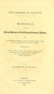 Front cover of The heroes of Albany by Rufus W. Clark