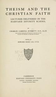 Front cover of Theism and the Christian faith by Charles Carroll Everett