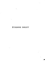 Front cover of Étienne Dolet by Richard Copley Christie